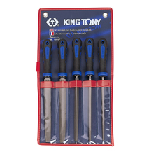 KING TONY 1005GQ Напильник набор 5 предметов с двухкомпонентными ручками