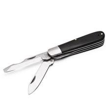 КВТ НМ-08 Нож монтерский малый складной с прямым лезвием и отверткой