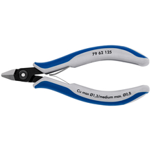 Knipex KN-7962125 Бокорезы прецизионные, острая головка, зажим для проволоки, 125 мм, 2-комп. ручки